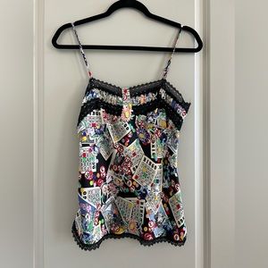 Topshop Silk Tank Top